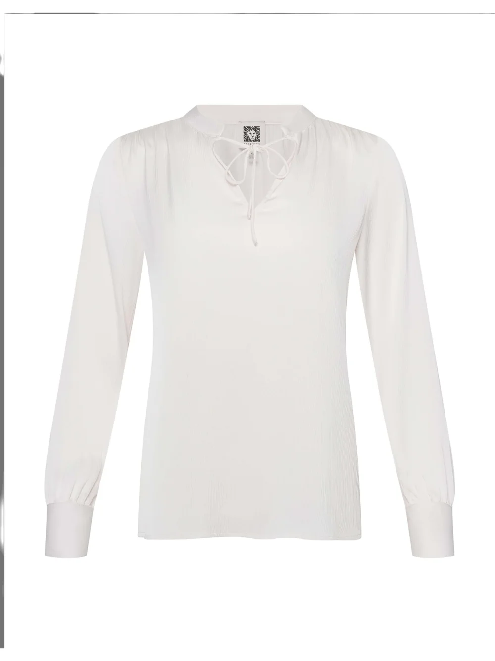 ANNE KLEIN - XS Women’s White Tie-Neck Long Sleeve Top - Picture 2 of 5